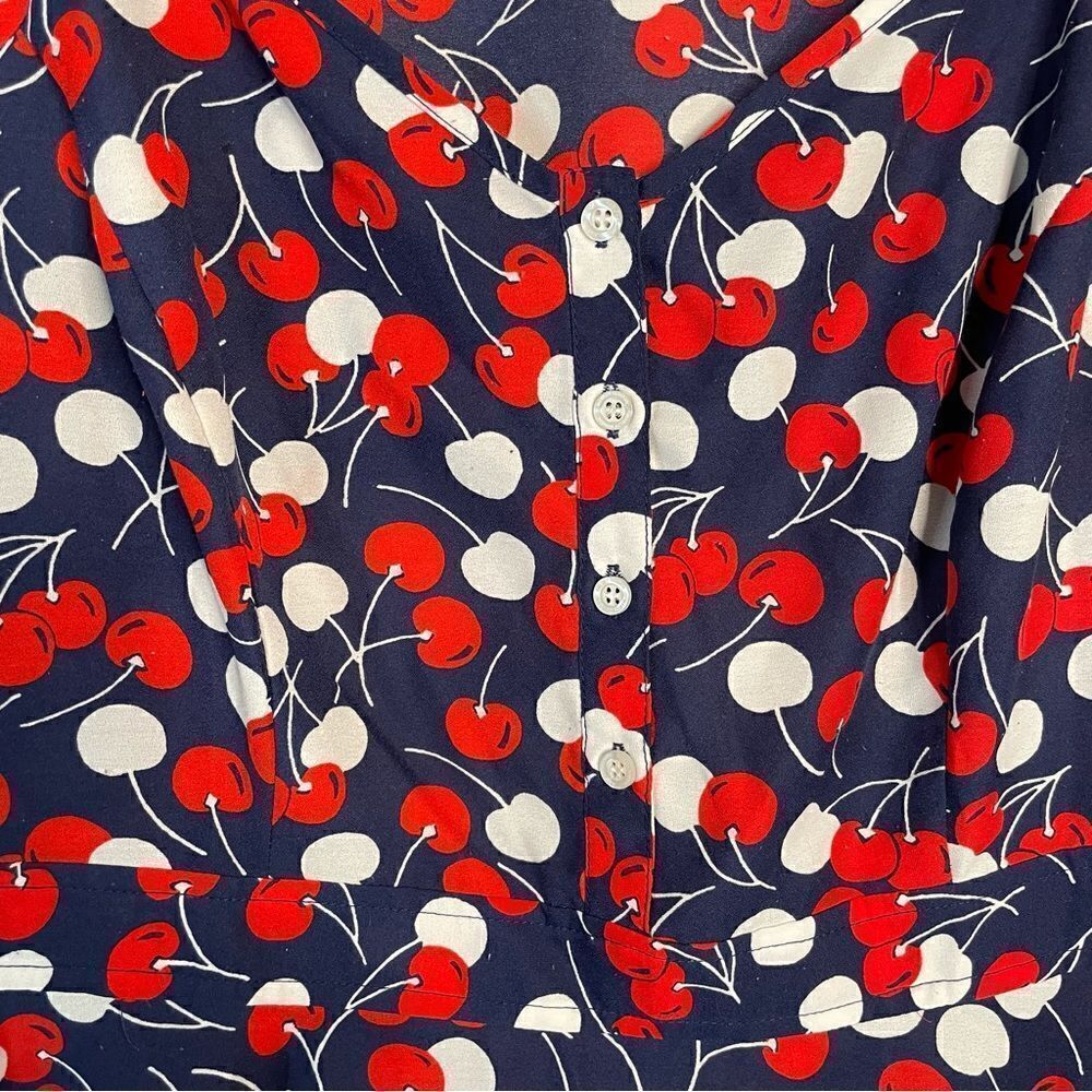 Marilyn Monroe Retro Cherry Dress Patriotic Size L - Picture 3 of 6